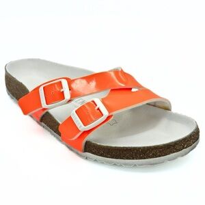 Birkenstock Yao Balance Women’s Sandals EU 37 Neon Orange Strappy Slide Comfort